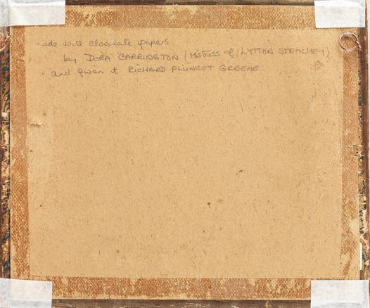 A Dance by the Sea by Dora Carrington, circa 1920s (mixed media and foil collage on glass) Verso