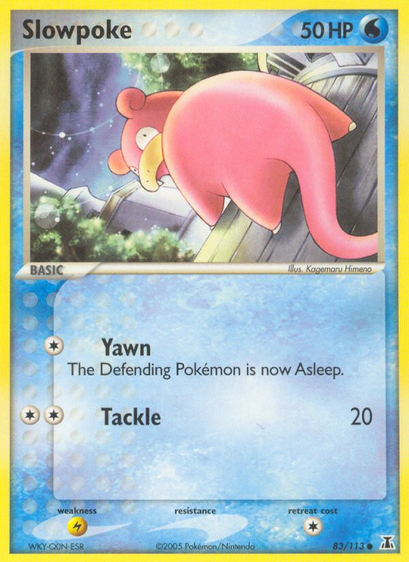 Slowpoke (Delta Species) released 2005/10/31. Illustrated by Kagemaru Himeno.