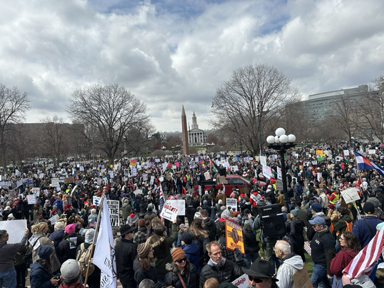 Hands Off protests at Denver State Capitol, April 5, 