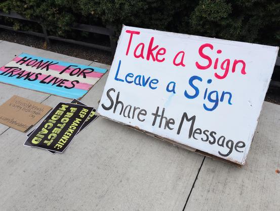 Take a sign, leave a sign, share the message