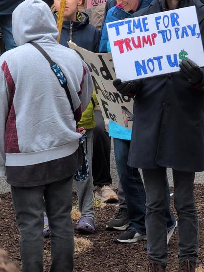 Time for Trump to pay, not u$