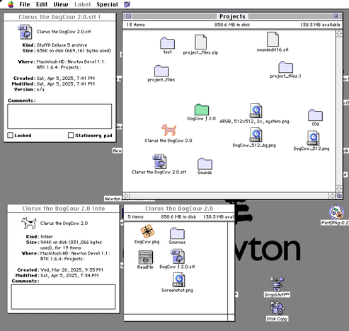 Information about the "Clarus the DogCow 2.0.sit" file.