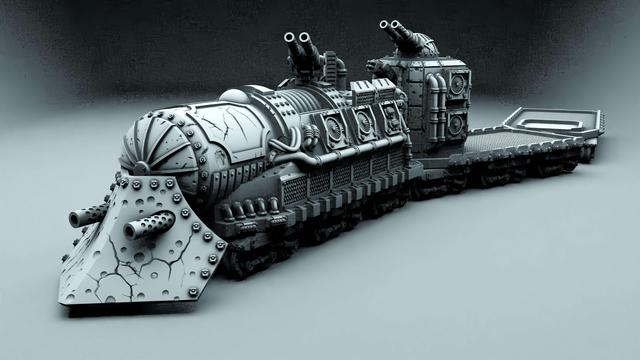 Imperial cargo train for games such as Warhammer 40k.