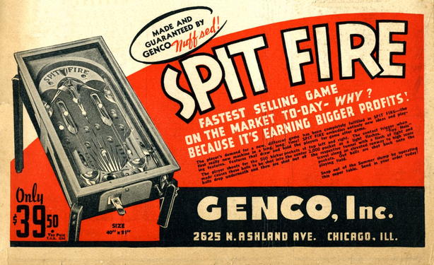1935-08-31 The Billboard pg 123. Advertisement for Spit Fire by Genco.
