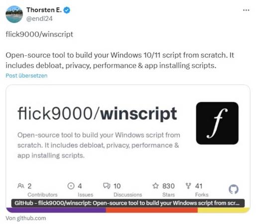 🧹 Want to speed up your Windows 10/11 without breaking it? Check out WinScript, a powerful tool for debloating, privacy settings, and performance tweaks. Just follow the instructions carefully, and always backup first! 🛠️ #WindowsTips #TechTools #Debloat
