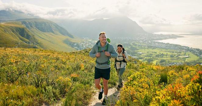 hiking in the nature