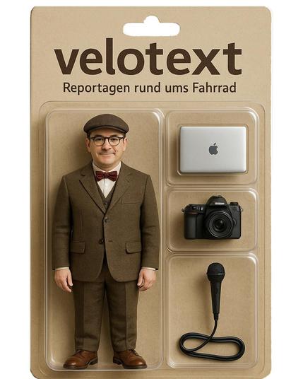 Der Autor dieses Beitrages als Actionfigur in einer Blisterpackung. Bild wurde mittels ChatGPT erstellt.