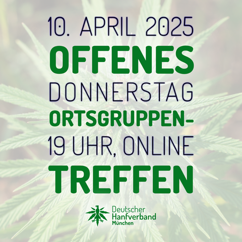Offenes Ortsgruppentreffen des DHV München am 10.04.2025, 19 Uhr, online
