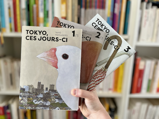 Couvertures des 3 tomes de Tokyo, ces jours-ci de Taiyô Matsumoto