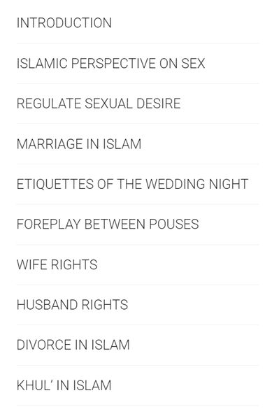 Islamic Perspective on Sex