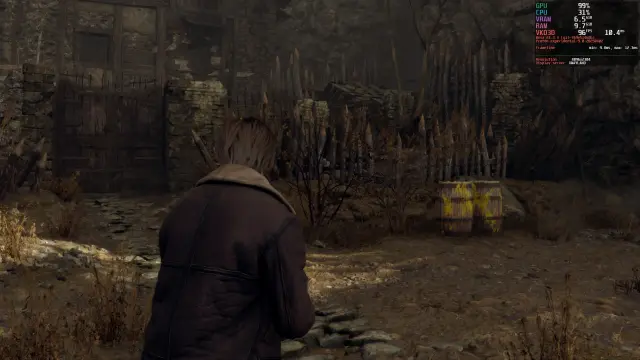 Resident Evil 4 remake ejecutado a 1440p en Linux.
