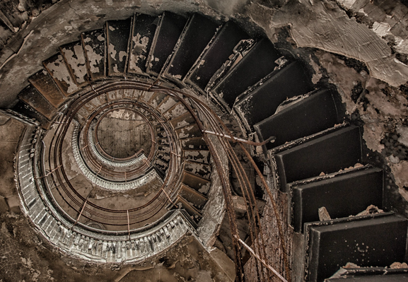 Stairway in a lost place
