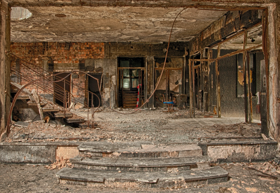 Destroyed room in a lost place