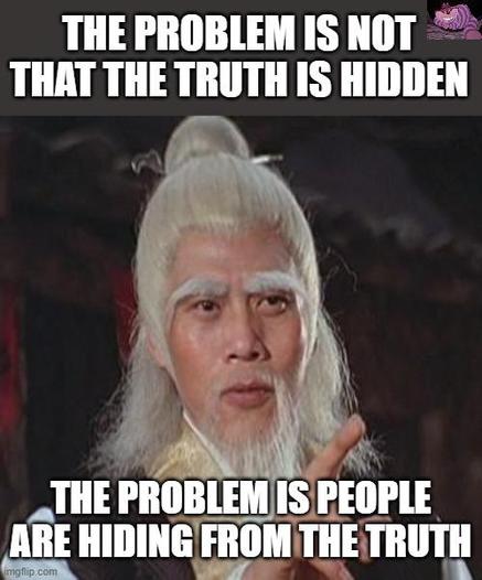 The problem is not that the truth is hidden. The problem is people are hiding from the truth.