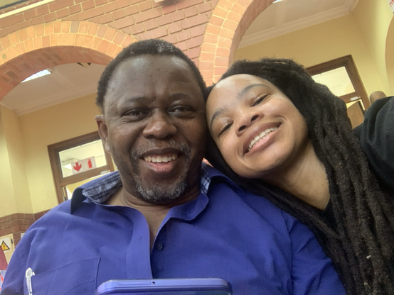 Ellie Vilakazi and her father 