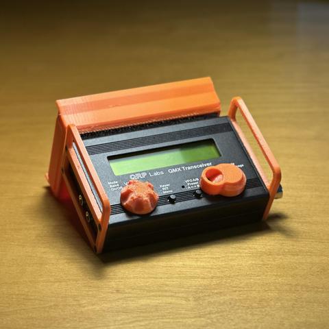 QRP Labs QMX with 3D Printed Addons 3/4 view