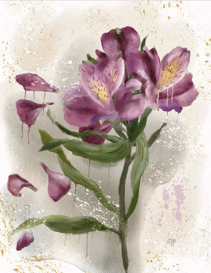 Marvelous Mauve Peruvian Lilies ... digitally hand painted in #Rebelle ... At my website as #WallArt, #CoffeeMugs, #Puzzles and more!!  https://lois-bryan.pixels.com/featured/marvelous-mauve-peruvian-lilies-lois-bryan.html #flowers #art #giftideas #NotAi #LoisBryan 