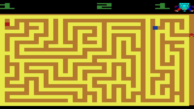 a screenshot of Maze Craze (1980)
