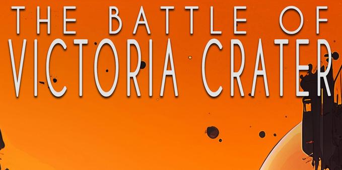 The Battle of Victoria Crater cover - Martian astronauts battling on Mars
