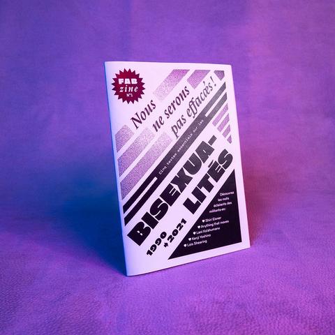 Couverture du FABzine n°1 : Nous ne serons pas effacæs ! Cinq textes essentiels sur les bisexualités (1990-2021)