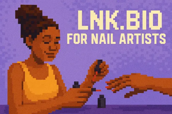 Nail artist using Lnk.Bio