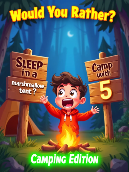 "💬 Would You Rather: Camping Edition!
“Would you rather sleep in a marshmallow tent or camp with 5 frogs?”
Yeah… it gets even weirder. 😄

🎥 Watch the full video 👉 https://youtu.be/Pm4B_VptEUI
🧠 Reblog & tag someone who’d pick the frogs!

#WouldYouRather #CampingQuestions #CampfireGames #FamilyGameNight #KidsFun #OutdoorLaughs #ThisOrThat #TumblrGames #FunnyPosts #VideoDrop"
