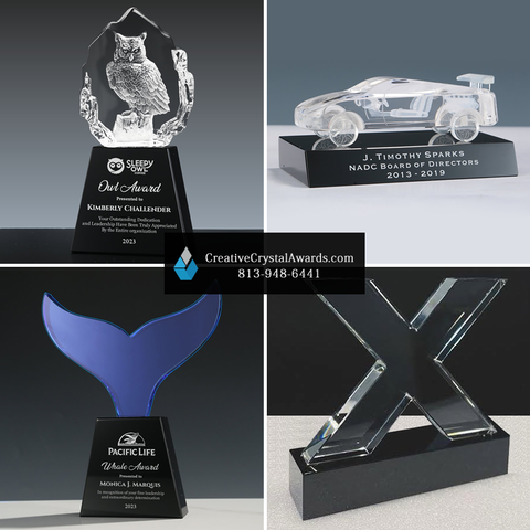 Corporate crystal awards, engraved crystal awards, awards for employee recognition, employee recognition awards, crystal recognition awards, wholesale crystal awards supplier, unique crystal awards, high end crystal awards, Creative Crystal awards