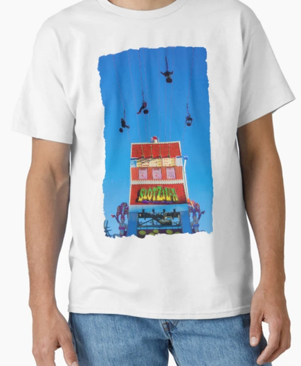 Ziplining at Slotzilla, Las Vegas - Classic T-Shirt