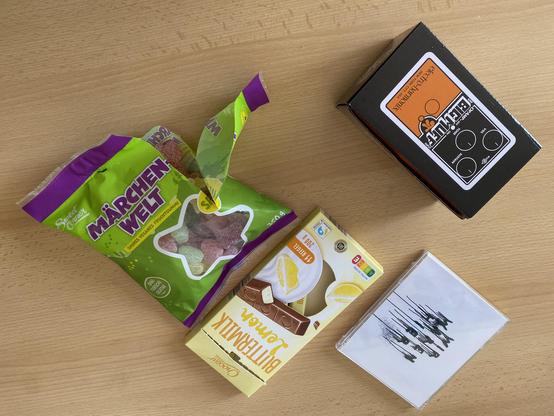 Sweets, CD from Die Nerven and Op Amp Fuzz pedal from EHX