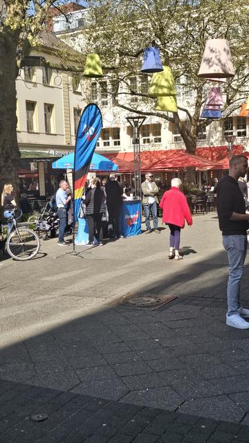 AFD Stand in der Innenstadt #noafd 