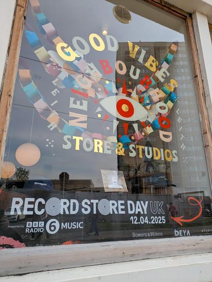 A shop window for Good Vibes Neighbourhood Store and Studios