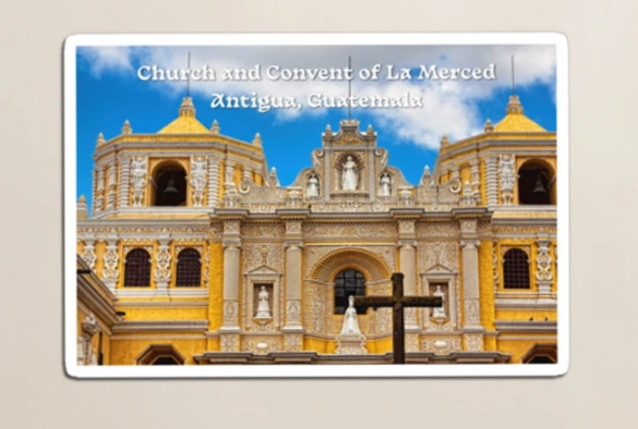 Cathedral in Antigua, Guatemala travel photo - magnet