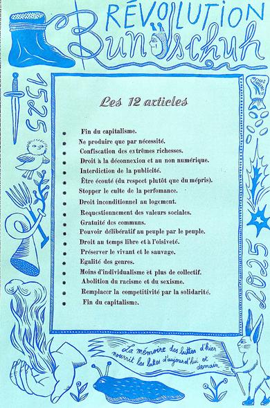 les 12 articles fin du capitalisme guerre des paysans bundschuh 1525 2025