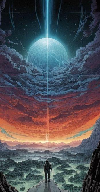 Model: RealVisXL V4.0
(manga hard line, graphic novel, hard shadow, wide color ink, anaglyphic matte illustration) electromagnetic storms, on a sci-fi fantasy planet