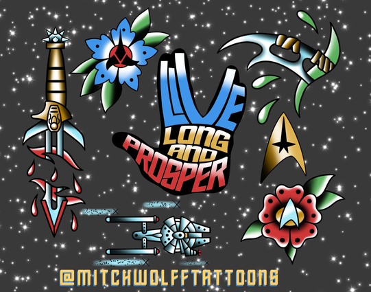 Star Trek themed Tattoo Flash