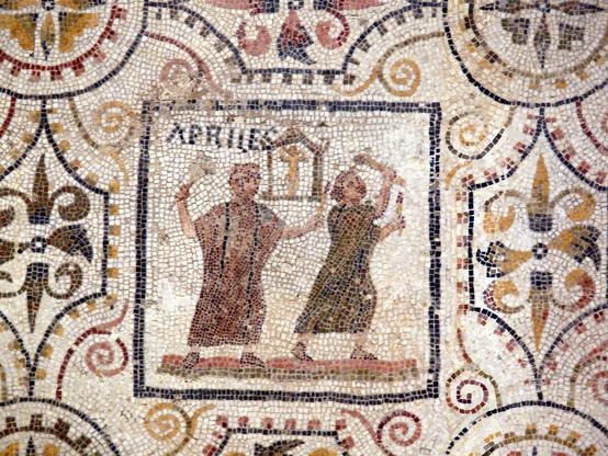 The panel with two persons and an altar