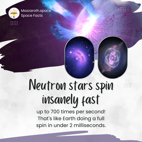 Neutron stars spin up to 700 times a second — faster than most human-made machines! These stellar leftovers are among the densest, fastest things in the cosmos.
