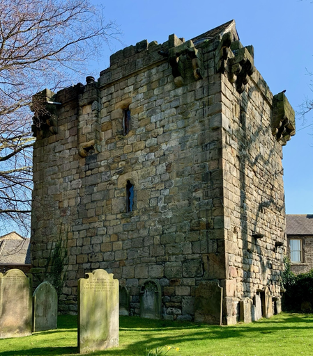 The early 14th century Pele Tower at Corbridge in Northumberland.