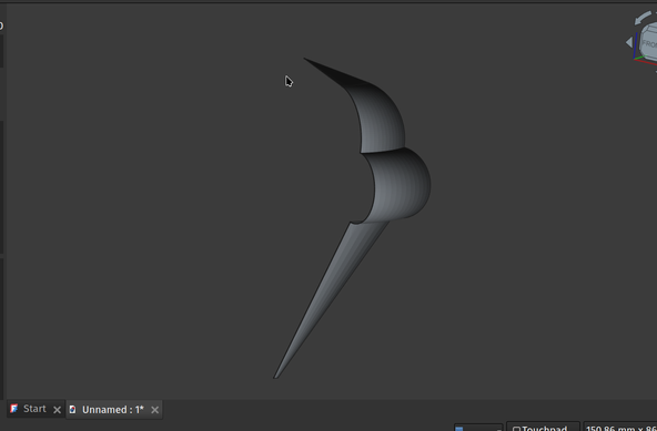 Created a single gore surface as a mesh. It's simply 1/12th of the complete rotation. 