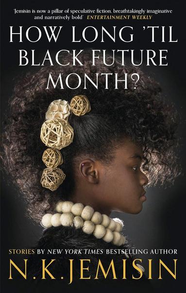 The bookcover show a photo of a Black woman who wears some ornate orbs in her hair.