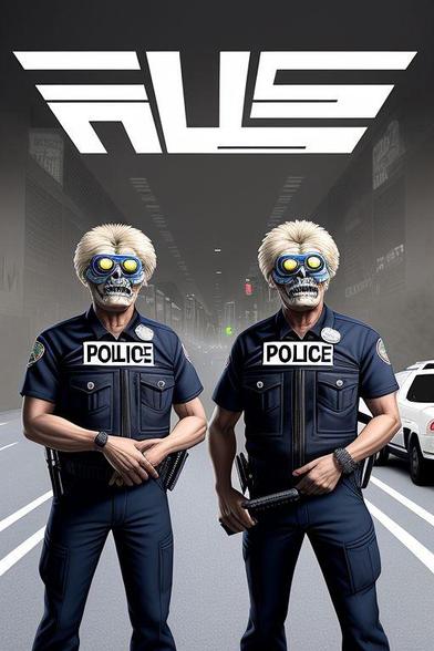ai generated image via text to image prompt : they live version police : 
