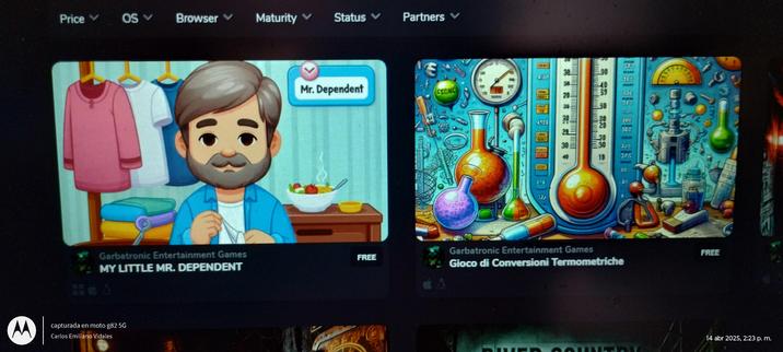 #GarbatronicEntertainmentGames launches two new free games! #GiocodiConversioniTermometriche for science and #MYLITTLEMRDEPENDENT for a laugh about domestic life. Download them now! #FreeGames

Gioco Di Conversioni Termometriche: https://gamejolt.com/games/GiocodiConversioniTermometriche/986833

My Little Mr. Dependent: https://gamejolt.com/games/MYLITTLEMRDEPENDENT/986837