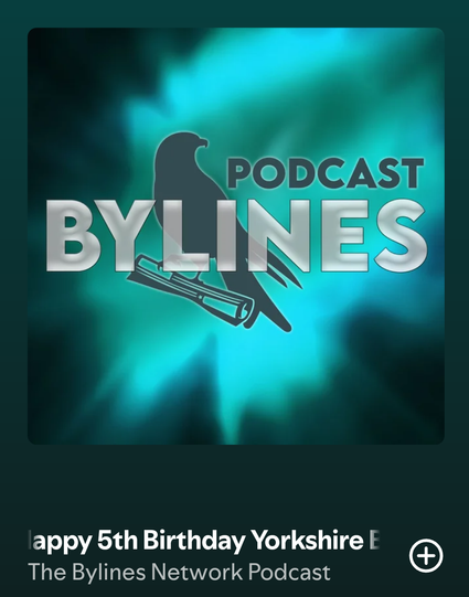 Bylines Network Podcast logo in dark green