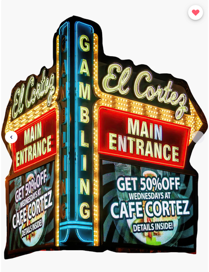El Cortez Casino Neon Sign at night, Las Vegas