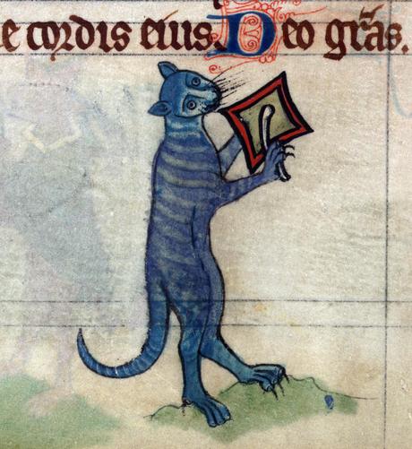 Drummer #cat. book of hours, England ca. 1300. Baltimore, Walters Art Museum, Ms. W.102, fol. 78v.
#medieval #MedievalArt