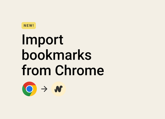 New! Import bookmarks from Chrome (to Niphtio)