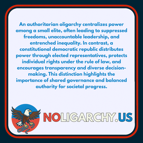 #NOLIGARCHY.US
#Educate2Resist
#UnderstandTheBasics #oligarchy  #fightingoligarchytour  #authoritarian