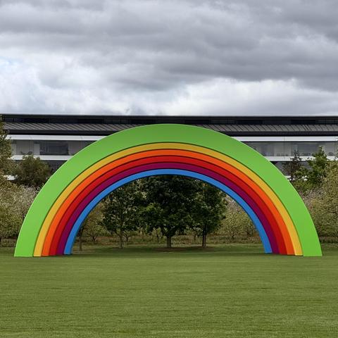 Rainbow at Apple Park lawn
