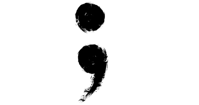 a semicolon