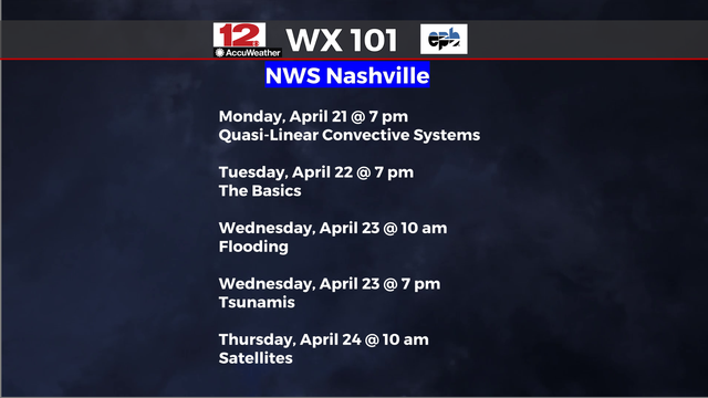 #WhatNOAADoes: Next #Weather101 free weather webinar courtesy of @NWSNashville will be all about Quasi-Linear Convective Systems. 

Never heard of that before? Tune in Monday April 21 at 7 PM CDT. More information and registration: 
https://www.weather.gov/ohx/weather101 